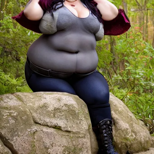 Prompt: chubby orc princess, bratty, mean expression, crossed arms, full body angle, outdoor photography n 9