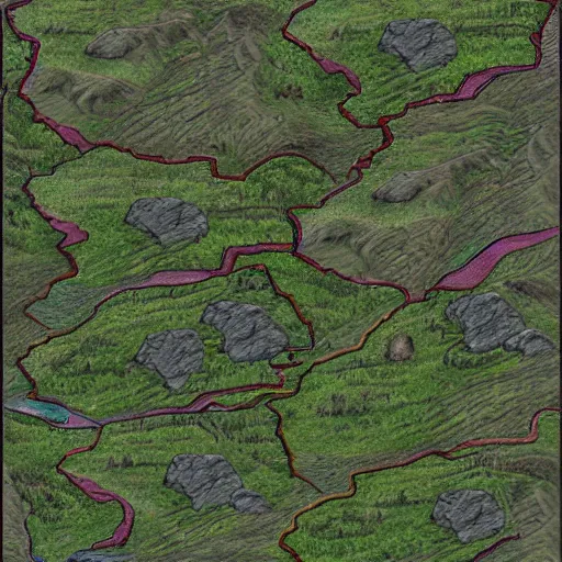 Prompt: Hills in the style of Gardavous legads