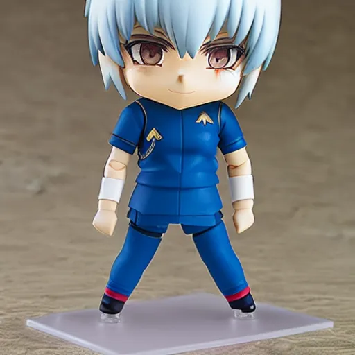 Prompt: an anime nendoroid of spock, detailed product photo