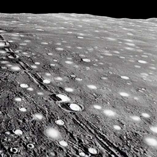 Image similar to Soviets landing on the moon in 1968. Broadcast in grainy black and white