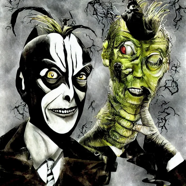 Image similar to Michael Keaton Beetlejuice by Dave McKean