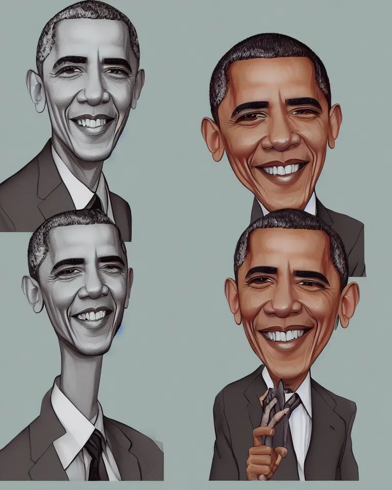 Image similar to barack obama, valorant art style