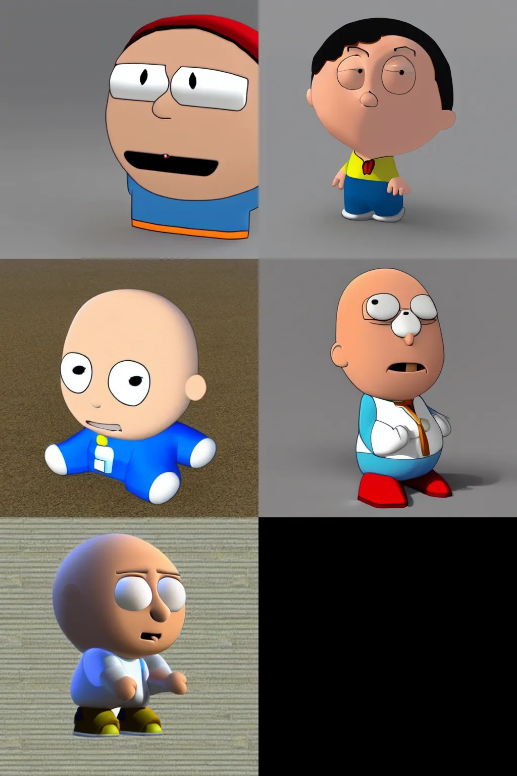 Prompt: stewie griffin in 3d style
