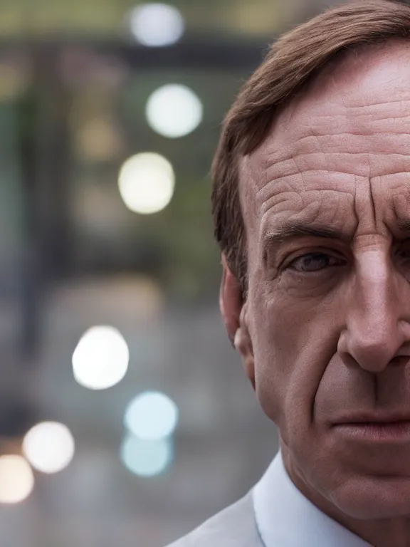 Prompt: 4K HD, high detail photograph, shot with Sigma f/ 4.2 , 250 mm sharp lens, shallow depth of field : (subject= Saul Goodman + subject detail= accurate body features, consistent, high detailed light refraction , high level texture render)