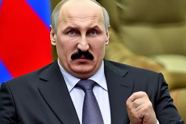 Prompt: russia captures the brain of alexander lukashenko