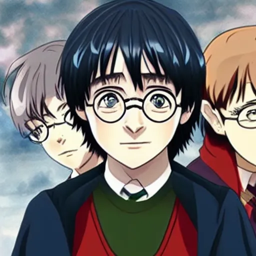 Image similar to harry potter as an anime character