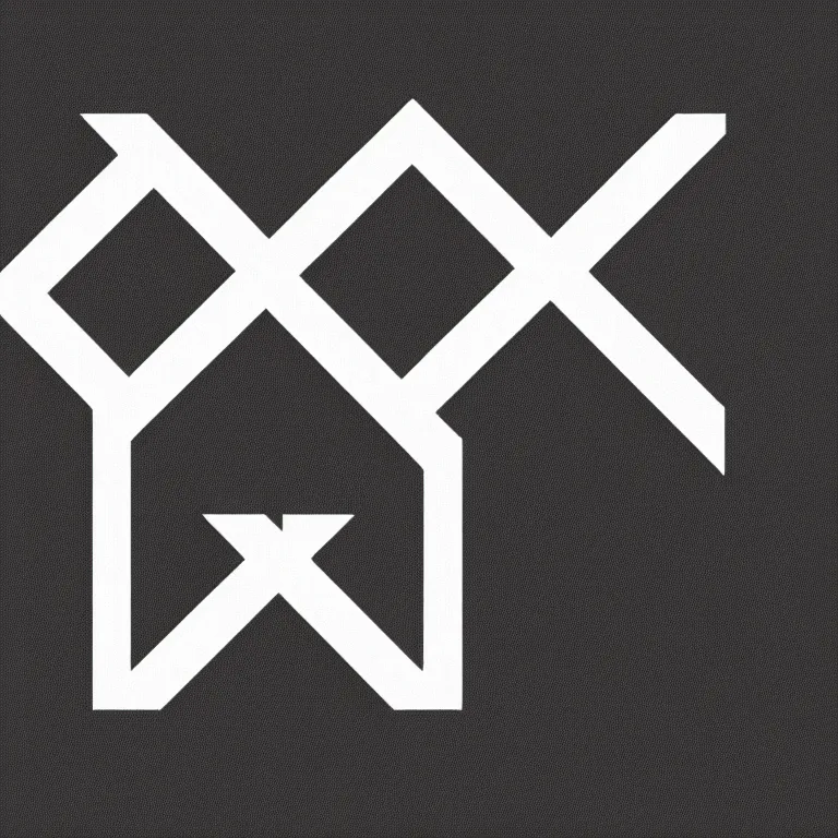 Image similar to 1920s Flat Logo, Minimal, Black and White, Geometric, Symbol, Reference