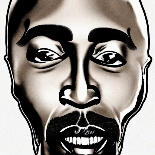 Image similar to tupac caricature