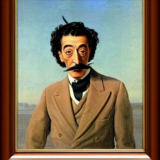 Prompt: portrait of Salvador Dali in the style of Eugene de Blaas