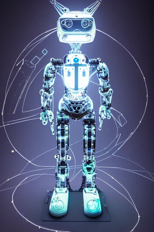 Image similar to detailed photo of the half - cybernetic robocat, symmetry, awesome exposition, very detailed, highly accurate, intricate, professional lighting diffracted lightrays, 8 k, sense of awe, science magazine cover