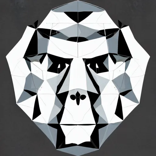 Prompt: polygon art of a monkey nft