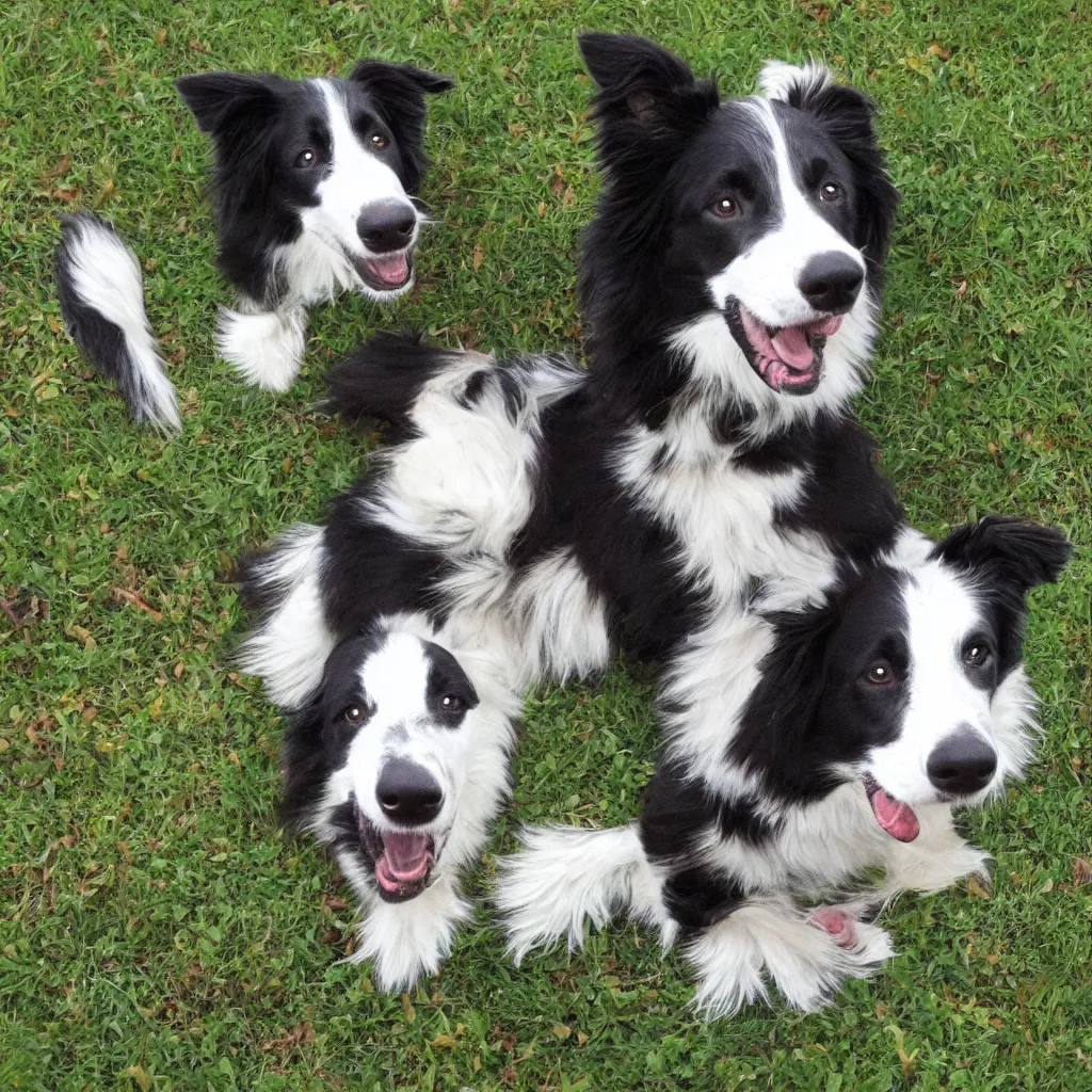 Prompt: where's waldo border collie