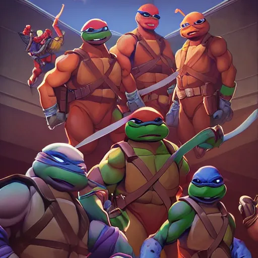 Image similar to hero world teenage mutant ninja turtles, behance hd by jesper ejsing, by rhads, makoto shinkai and lois van baarle, ilya kuvshinov, rossdraws global illumination