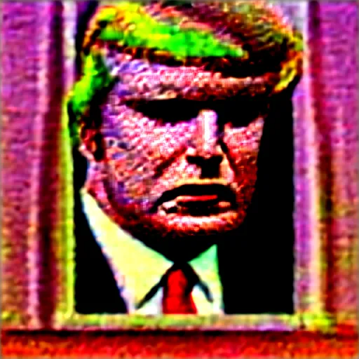 Image similar to donald trump portrait in the style of jason edmiston