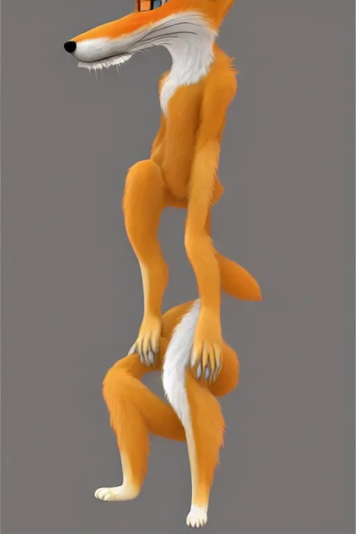 Image similar to an anthropomorphic fox, fursona!!! by don bluth, by kawacy, trending on artstation, full body