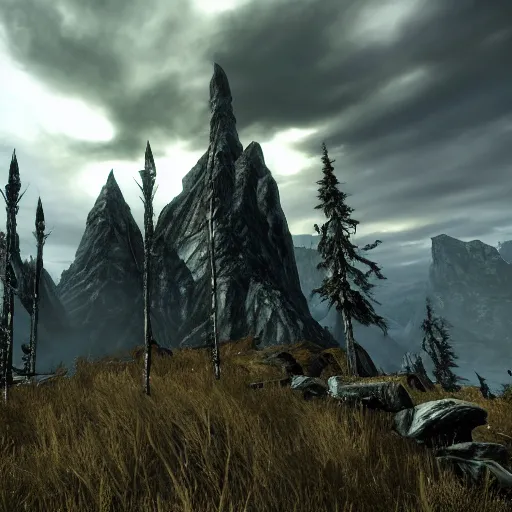 Prompt: Skyrim landscape