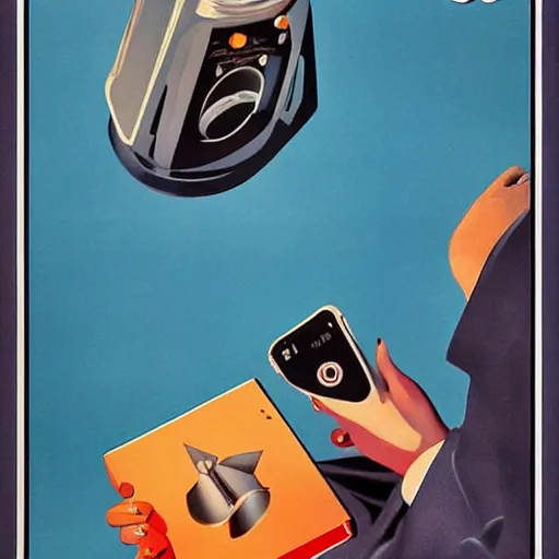 Image similar to 1 9 5 0's iphone advertisement, digital art