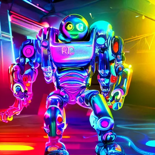 Image similar to robodad cybercore disco rave. icy colorful drink. bright scene. fine detail. this 4 k hd image is trending on artstation, featured on behance, well - rendered, extra crisp, features intricate detail, epic composition and the style of unreal engine.