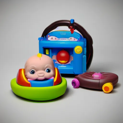 Image similar to product photo of the fisher price baby's first grimoire toy, octane render, unreal engine 5, light transport simulation