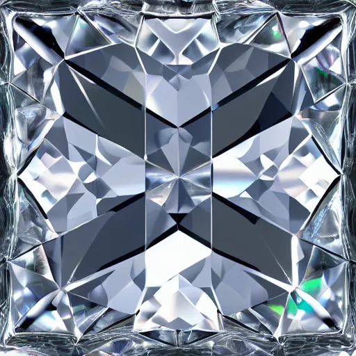 Prompt: photorealistic closeup of the heart of transparent law crystal, highly detailed, shimmering square
