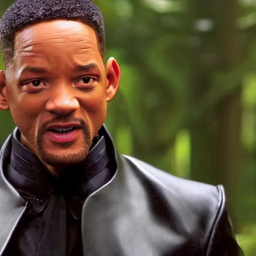 Image similar to A still of Will Smith as Neo from The Matrix. Extremely detailed. Beautiful. 4K. Award winning.