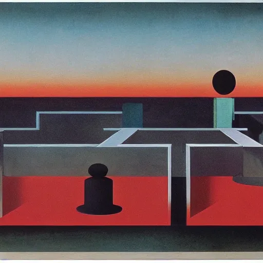 Prompt: the cardinality of the continuum painted by Dali and Magritte