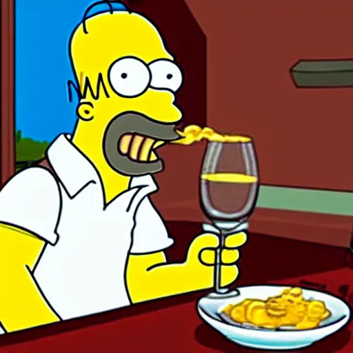 Image similar to homer simpson eating garlic