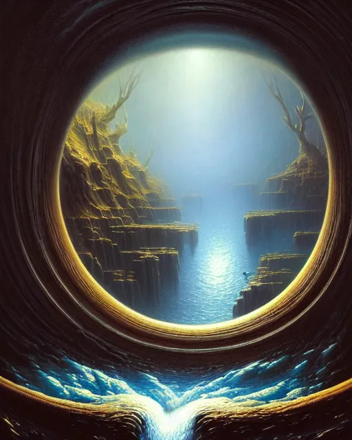 Prompt: a hyper - detailed 3 d render like an oil painting of mind's eye viewing the stream of thought, surrealism!!! surreal concept art, lifelike, photorealistic, digital painting, smooth, sharp focus, artstation hd, by greg rutkowski, bruce pennington, valentina remenar, asher duran,