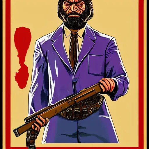 Image similar to saint homo neanderthalis, portrait, with book of science on his right hand, and riffle, violet polsangi pop art, gta chinatown wars art style, bioshock infinite art style, incrinate, realistic anatomy, hyperrealistic, two colors, white frame border, 4 k, uhd, remove duplicate content, left align content