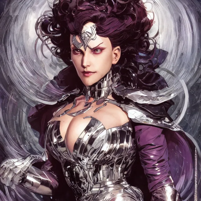 Prompt: a beautiful female super villain being evil, ultra realistic, concept art, intricate details, serious, powers, highly detailed, anime, 8 k, art by todd mcfarlane and artgerm and greg rutkowski and alphonse mucha