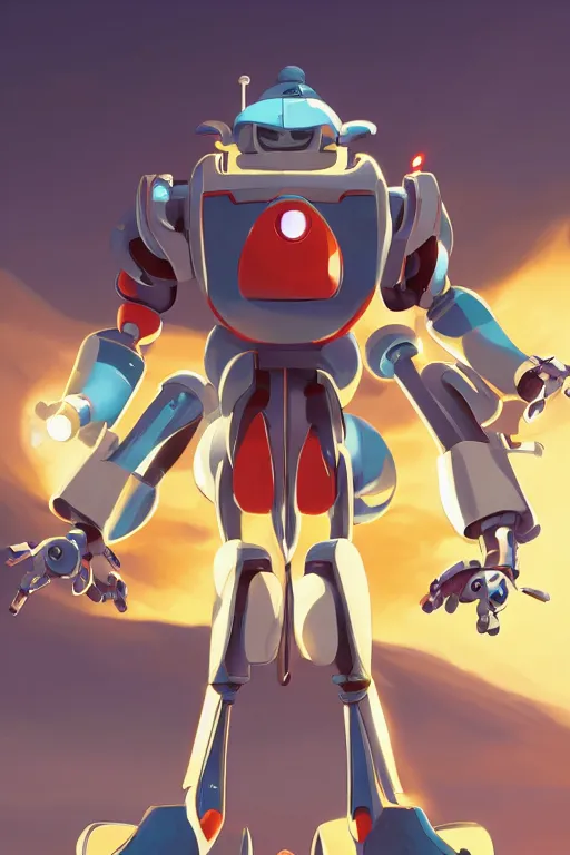 Image similar to metabots medabots medarotto medarot robot minimalist comics, behance hd by jesper ejsing, by rhads, makoto shinkai and lois van baarle, ilya kuvshinov, rossdraws global illumination ray tracing hdr radiating a glowing aura