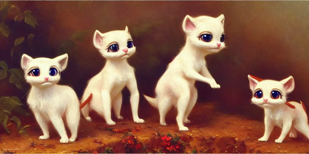 Prompt: 3 d littlest pet shop animal, vintage royalty, antique perfume, emotion, master painter and art style of noel coypel, art of emile eisman - semenowsky, art of edouard bisson