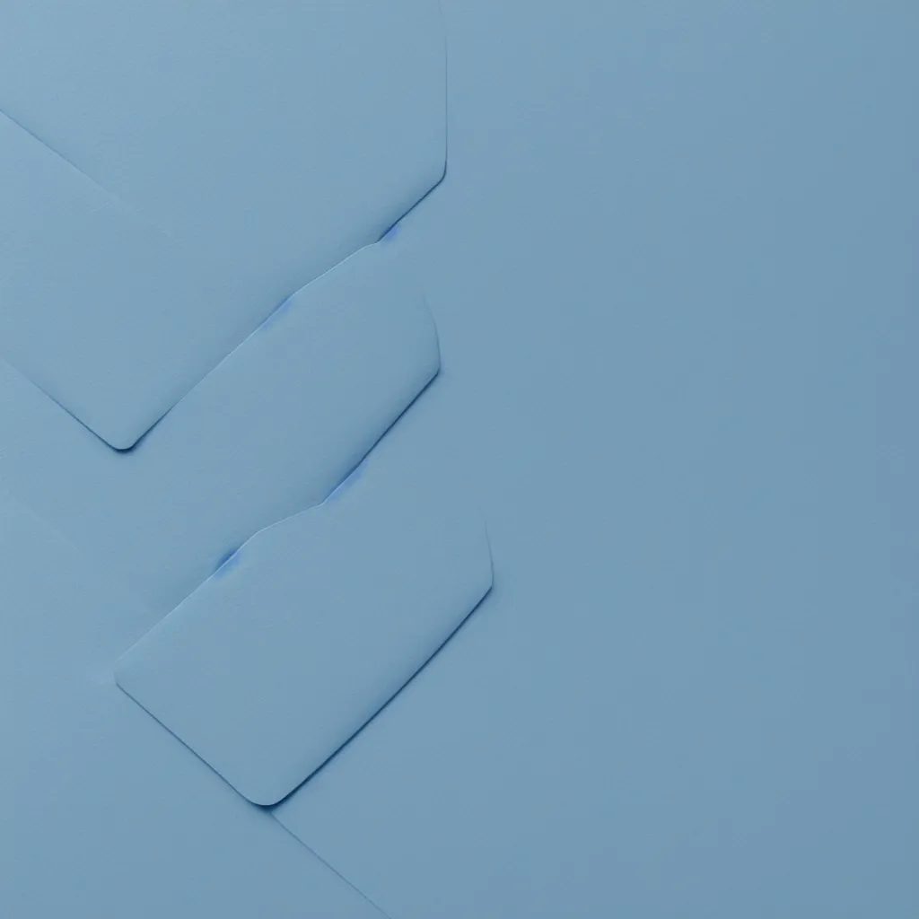 Image similar to top-down view of an envelope on top of a blue surface, 8k, high detail, photorealistic, proper shading