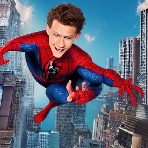 Prompt: tom holland as peter parker at chuck e chesses