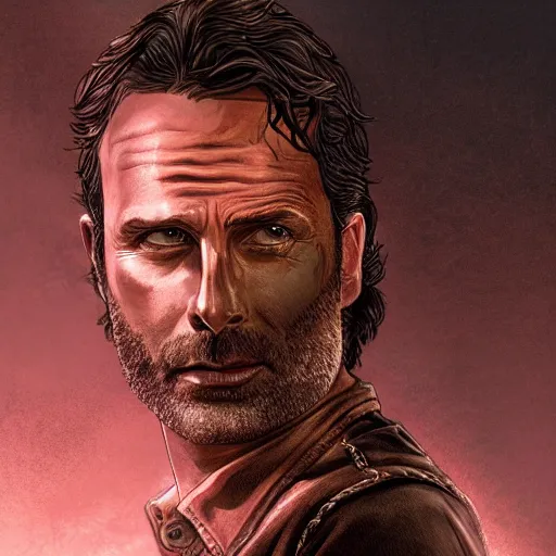 Prompt: rick grimes line art, the walking dead scene, full body shot, poster, fantasy, medieval, vivid colors, elegant, concept art, sharp focus, digital art, Hyper-realistic, 4K, Unreal Engine, Highly Detailed, HD, Dramatic Lighting by Brom, trending on Artstation