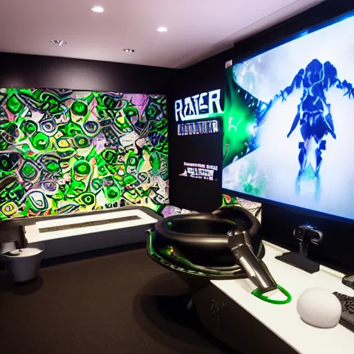 Prompt: razer gaming toilet