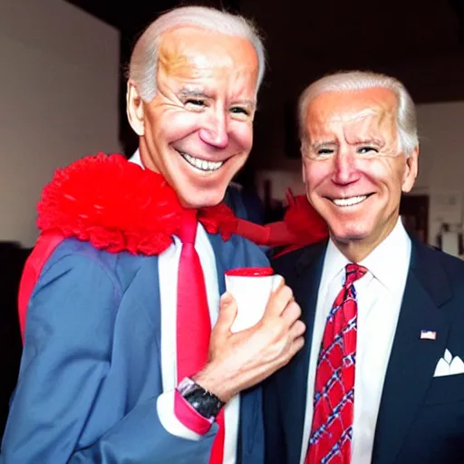 Image similar to joe biden cosplaying reimu hakurei