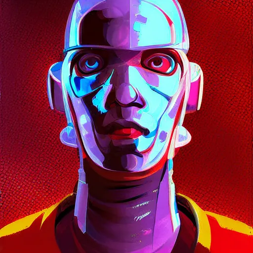 Image similar to Futuristic man portrait, Cyberpunk, digital art