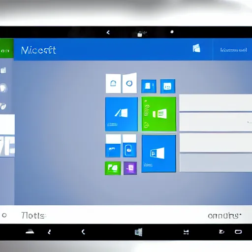Image similar to futuristic Microsoft Windows, clean ui, illustration