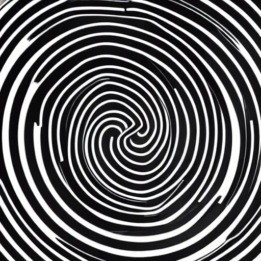 Image similar to an abstract logo formed out of concentric arcs in a spiral