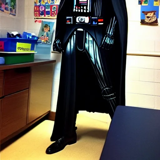 Image similar to “Darth Vader as school principal”