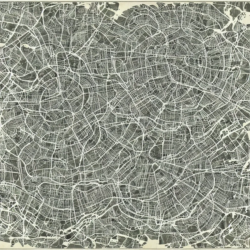 Image similar to Map of a tunnel system by Deven Rue, hyper detailed