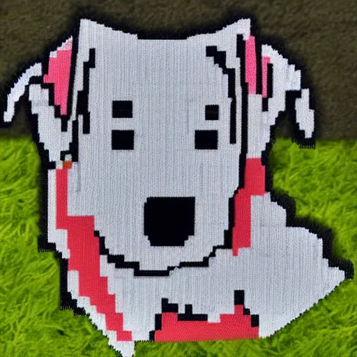 Prompt: yorkshire dog, 1 6 bit style