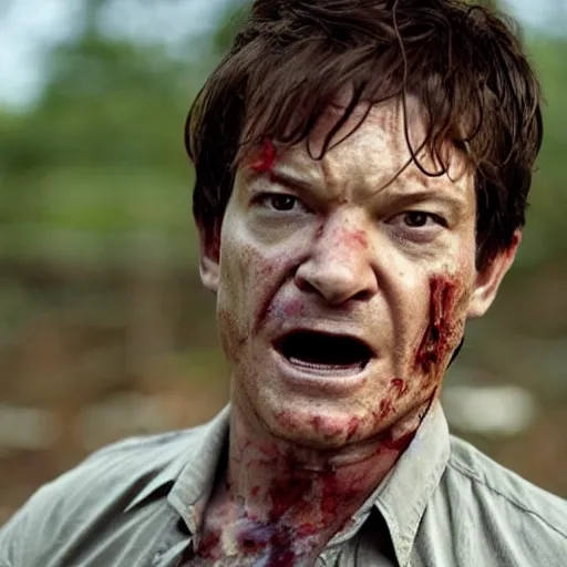 Prompt: Jason Bateman as a zombie in the walking dead