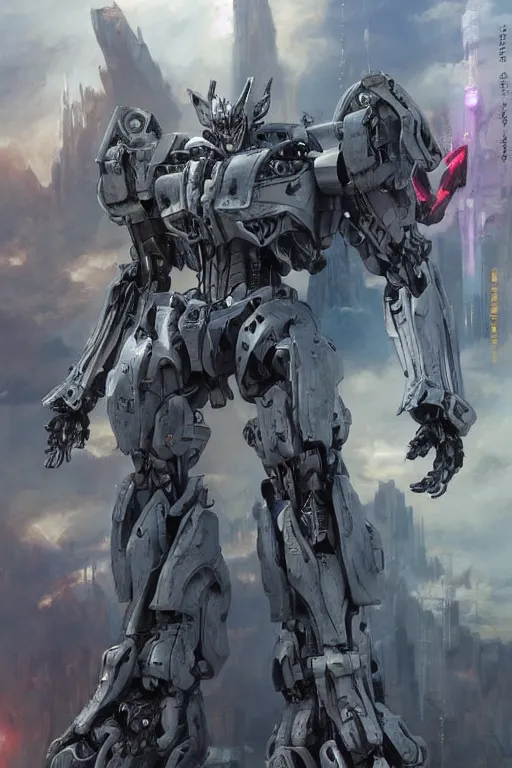 Prompt: Transformers Megatron as super Mecha anime robot, intricate, highly detailed, smooth, artstation, digital illustration by Ruan Jia and Mandy Jurgens and Artgerm and Wayne Barlowe and Greg Rutkowski and Zdislav Beksinski