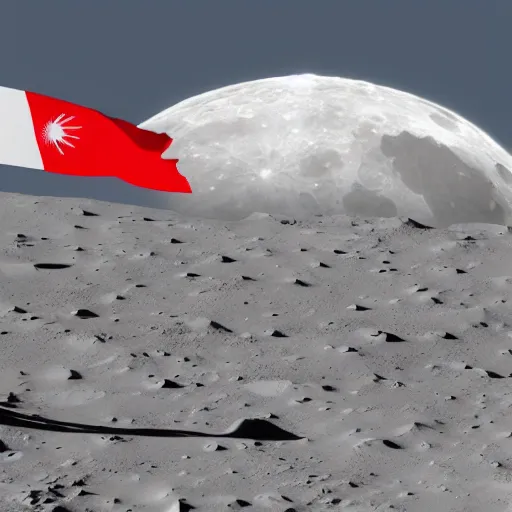 Image similar to indonesian flag on moon