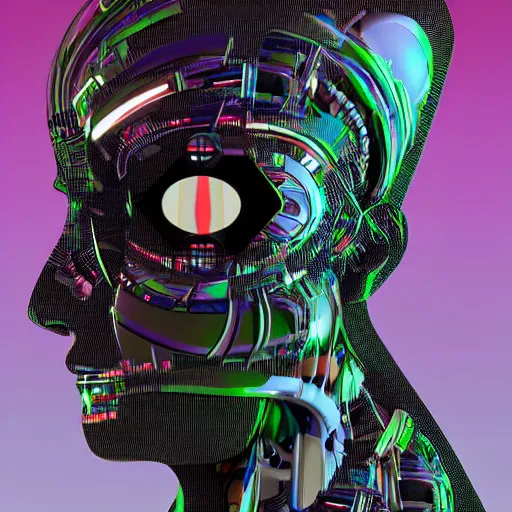 Image similar to a futurist techno - spirit cybernetic mummy, future perfect, award winning digital art