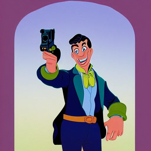 Image similar to hand gun as disney character