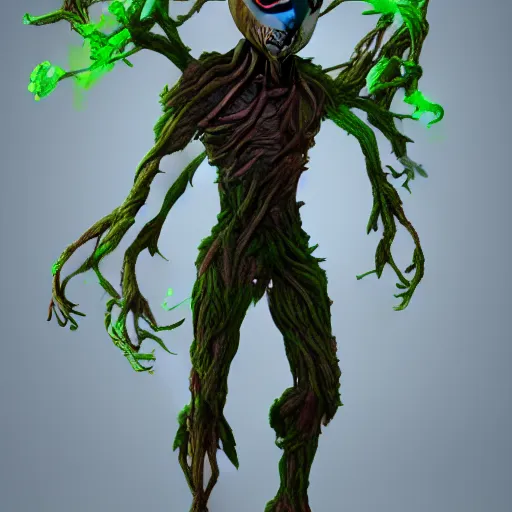 Image similar to generate groot character in a nutshell, fine, hd, octane render,