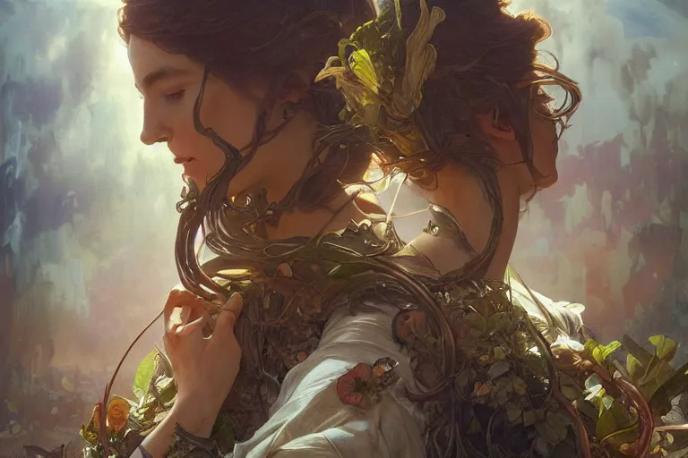 Prompt: painting of transcommunication, ultra realistic, concept art, intricate details, eerie, highly detailed, photorealistic, octane render, 8 k, unreal engine. art by artgerm and greg rutkowski and alphonse mucha